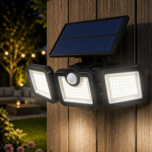Hareket Sensörlü Solar Bahçe Lambası Güçlü LED Duvar Projektörü