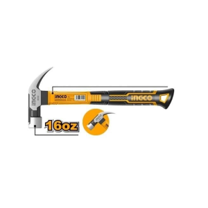 İngco HCHD0166 Fiberglas Saplı Çekiç 450 Gr