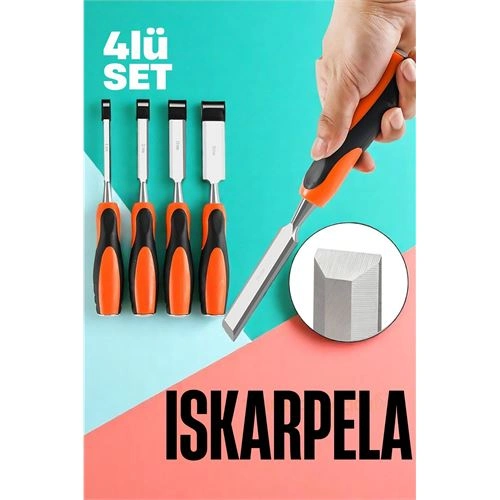 Iskarpela Seti - Vanadyum Çelik Ahşap İşleme Aleti  Profesyonellere Ahşap Keski Seti 721672