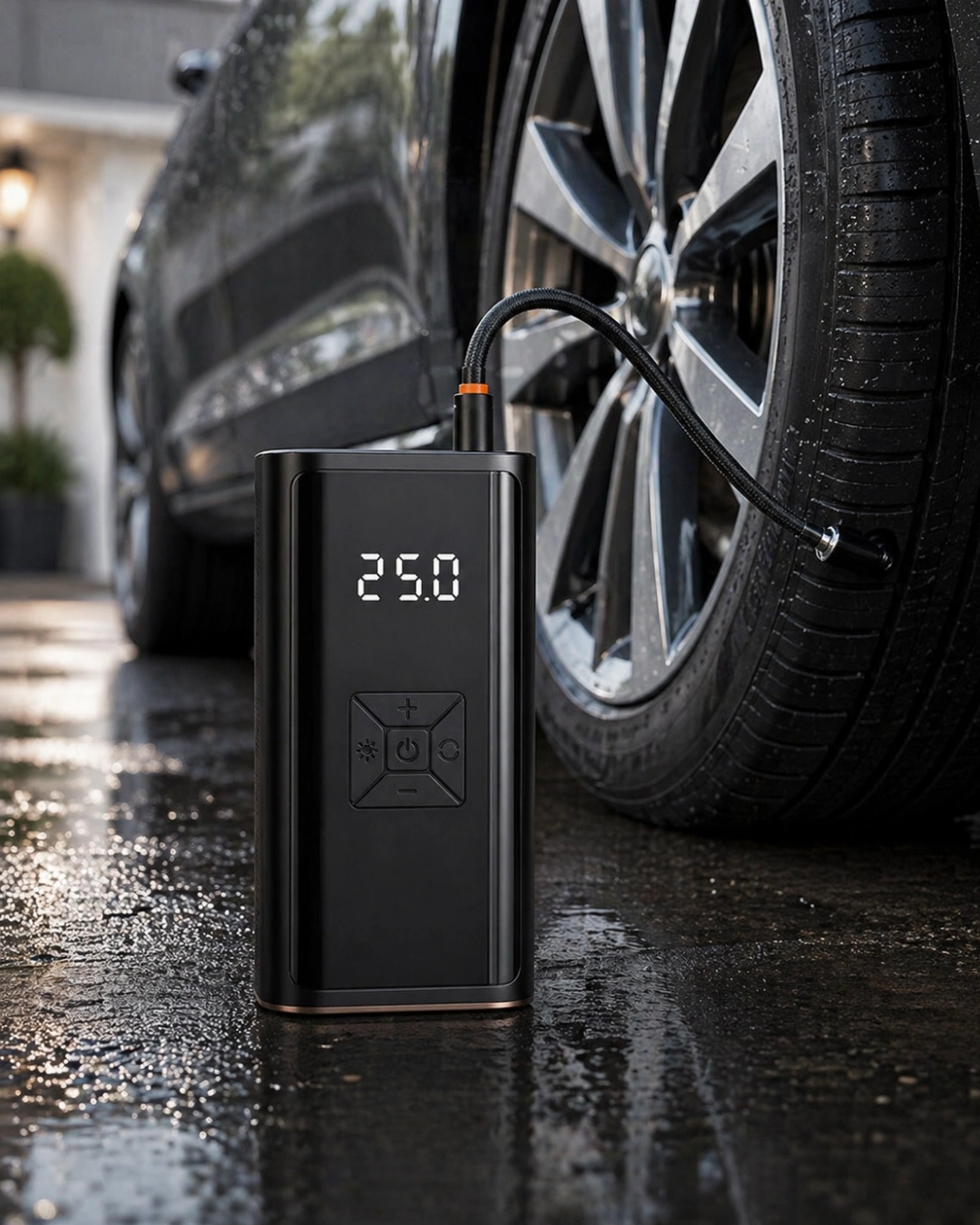 Kablosuz Lastik Şişirme Kompresörü Dijital Ekranlı Powerbank Özellikli Hava Pompası 1 Kablosuz Lastik Şişirme Kompresörü Dijital Ekranlı Powerbank Özellikli Hava Pompası