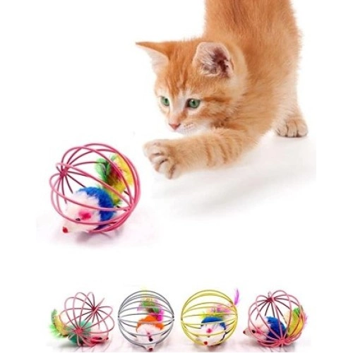 KAFESLI FARELI KEDI KÖPEK OYUN TOPU 1 KAFESLI FARELI KEDI KÖPEK OYUN TOPU