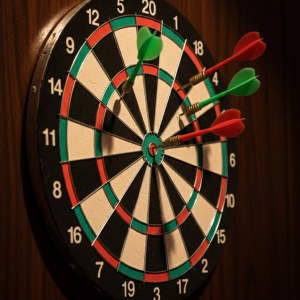 Kaliteli Ahşap 15 İnç Dart Tahtası Kolay Montajlı 4 Ok