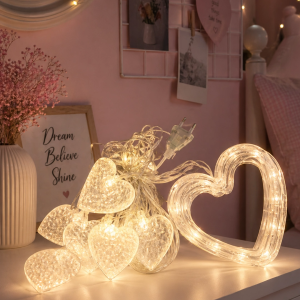 Kalp Figürlü LED Neon Dekor Işığı Romantik Ortam Aydınlatması