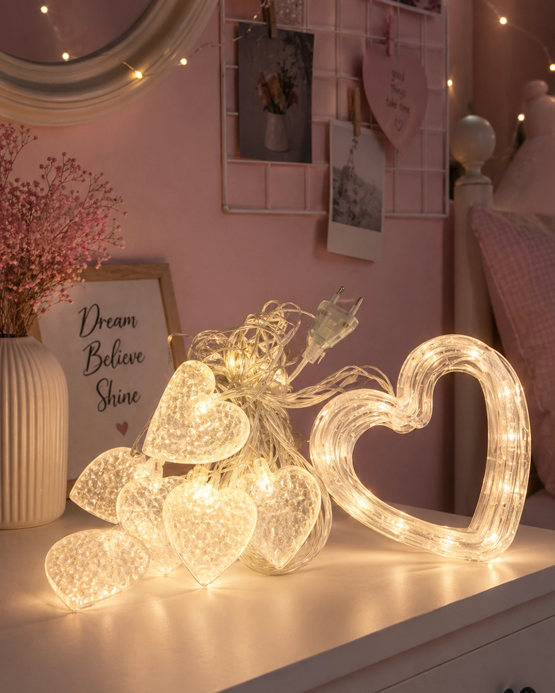 Kalp Figürlü LED Neon Dekor Işığı Romantik Ortam Aydınlatması 1 Kalp Figürlü LED Neon Dekor Işığı Romantik Ortam Aydınlatması