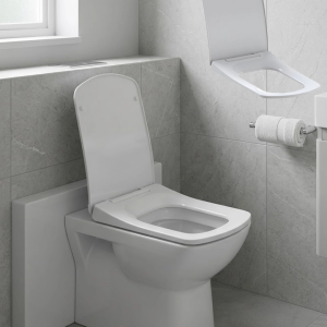Kare Slim Klozet Kapağı Sessiz Kapanma Dayanıklı Tasarım