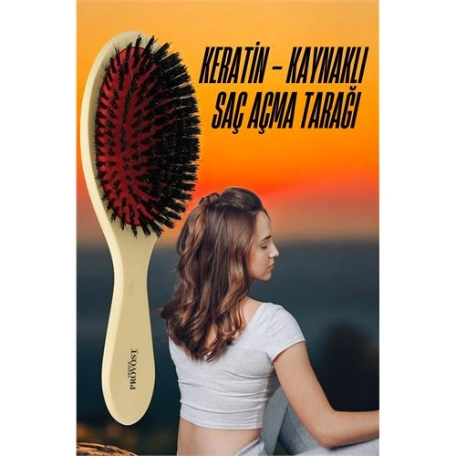 Keratin Mikro Kaynak Saç Açma Fırçası Sağlıklı Ahşap 721412
