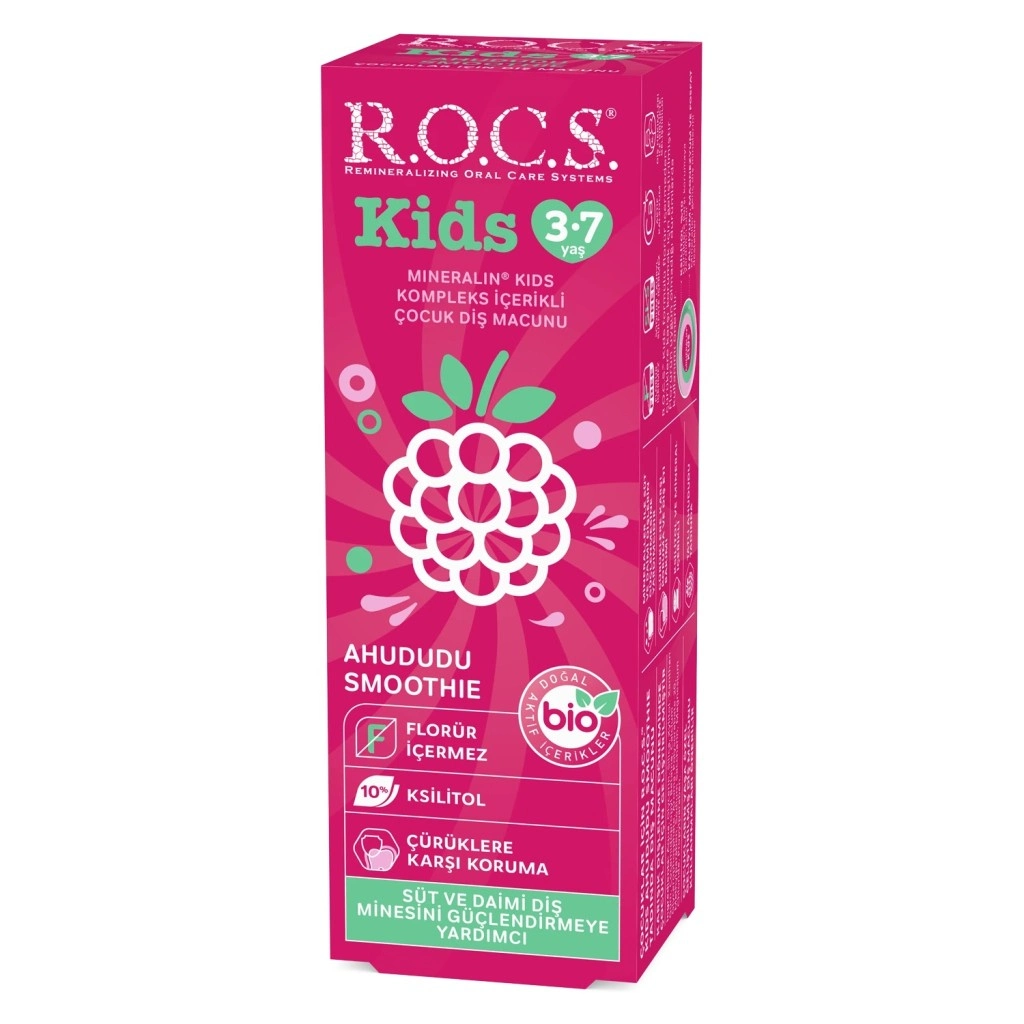 .Kids Ahududu Smoothie Tadında Florürsüz Diş Macunu 45 Gr