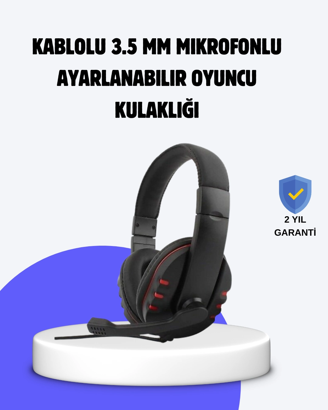 Kırmızı Kulaklık Mikrofonlu Ayarlanabilir Konforlu Tasarımlı 1 Kırmızı Kulaklık Mikrofonlu Ayarlanabilir Konforlu Tasarımlı