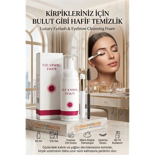 Kirpik Şampuanı & Kaş Köpüğü Seti | İpek Kirpik Uyumlu, Hassas Ciltler 723062