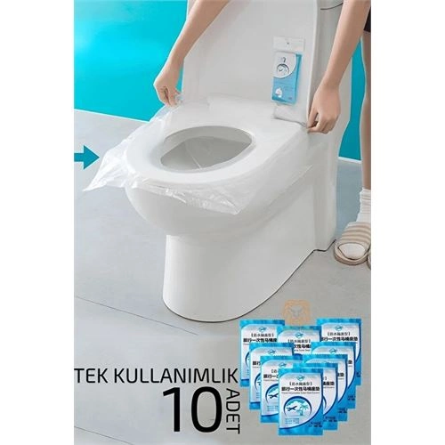 Klozet Kapağı Kılıfı Hijyenik Seyahat Tek Kullanımlık Klozet WC Örtüsü 10 ADET 720808
