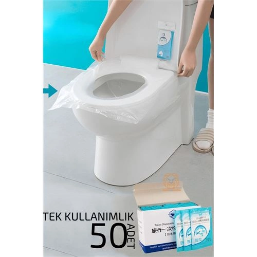 Klozet Kapağı Kılıfı Hijyenik Seyahat Tek Kullanımlık Klozet WC Örtüsü 50 ADET 720809