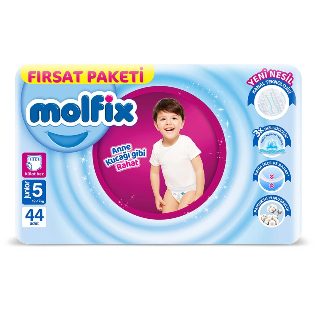 Külot Bez Fırsat Paketi 5 Beden 12-17 Kg 44 Adet