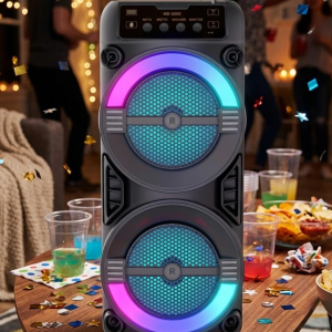 LED Işıklı Kablosuz Bluetooth Hoparlör USB TF Kart Destekli