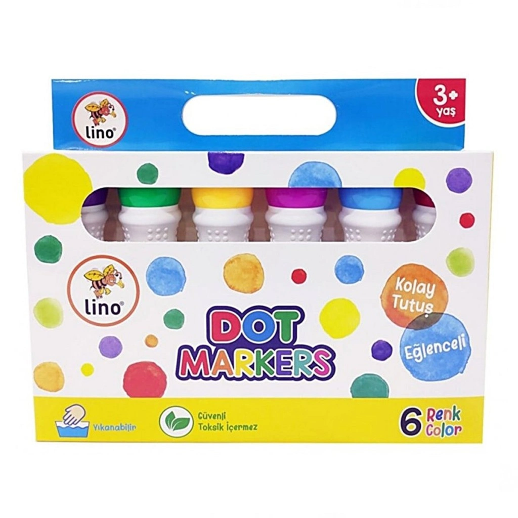 Lino Dot Markers 6'lı Yıkanabilir