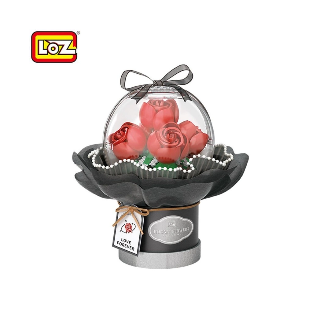 LZ-1300  LEDLİ KIRMIZI GÜL BUKETİ 305 PARÇA BLOCK OYUNCAK