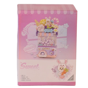 LZ1679 Sevimli Gashapon Makineleri MOR  BLOCK OYUNCAK 428 PRÇ