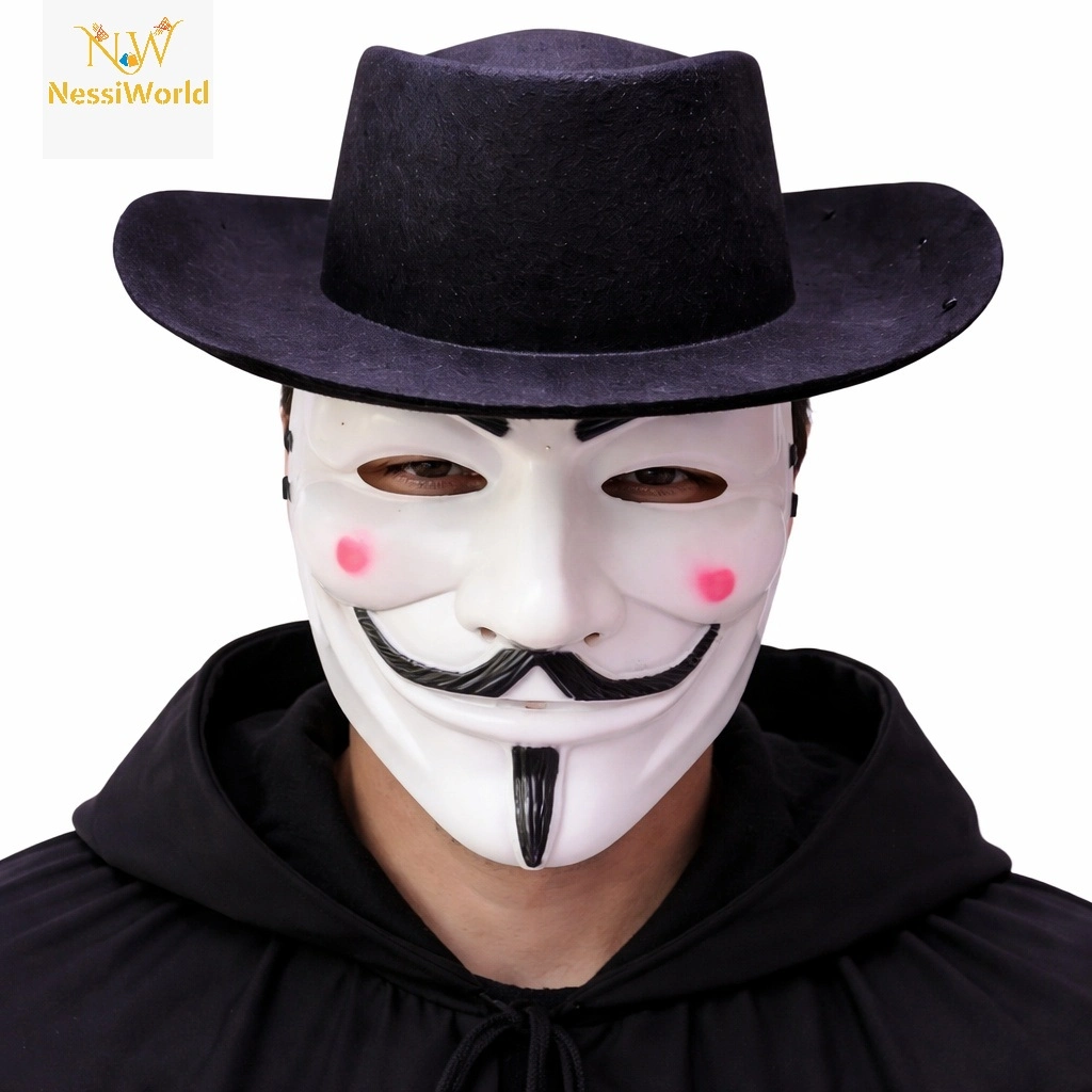 Maske ve Şapka Seti – Anonim Stil Parti Maskesi
