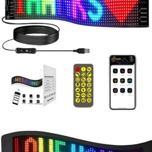Matrix Led Cama Yapışan Telefon Kontrollü Panel Dijital Ekran Kumandalı