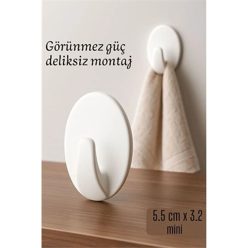 Mini Kendinden Yapışkanlı Duvar Askısı – 5.5 x 3.2 cm | İz Bırakmaz, Güçlü Tutuş 722286