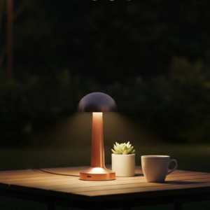 Modern Bronz Masa Lambası 3 Renk LED Dokunmatik Şarjlı Model