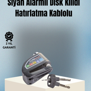 Motosiklet ve Bisiklet İçin 6mm Pinli Alarmlı Disk Kilidi