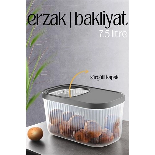 MultiBox Erzak Bakliyat Kutusu Sürgülü Kapak 7.5 Litre 718467