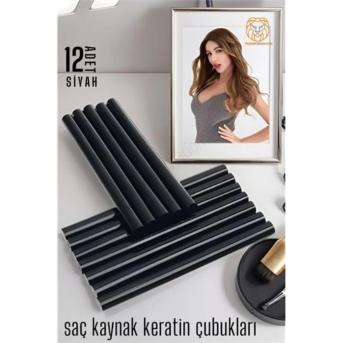Nano Keratin Kaynak Çubukları 12 ADET SİYAH Absolute 720351