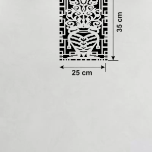 Otantik Lale Motifli Ahşap Duvar Tablosu - 25x35 cm Lazer Kesim Dekoratif Pano