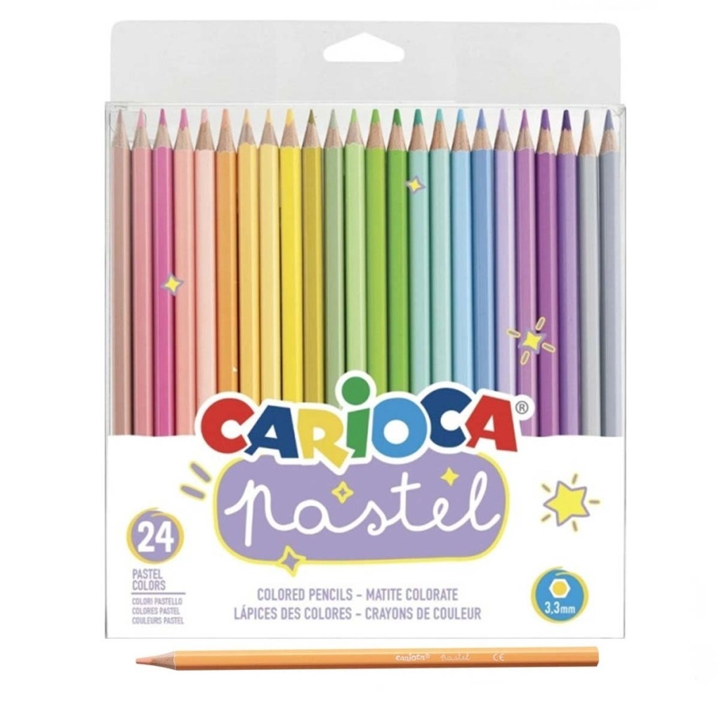 Pastel Renkli Kuru Boya Kalemi 24'lü