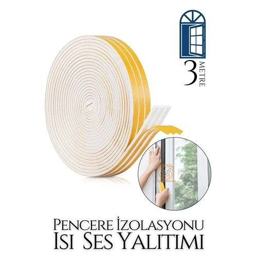 Pencere Ses Isı Yalıtım Sünger Bant 3 METRE 718901