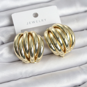 Pirinç Gold Renk Vintage Kadın Küpe