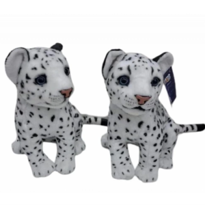 PL50135 25 CM OTURAN KÜÇÜK BEYAZ LEOPAR-HLY