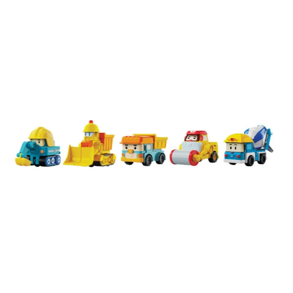 Poli Mini İnşaat Araçları 5'li Set