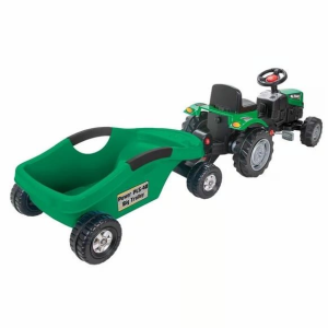 POWER PEDALLI BİG TROLLEY TRAKTÖR YEŞİL-PLS