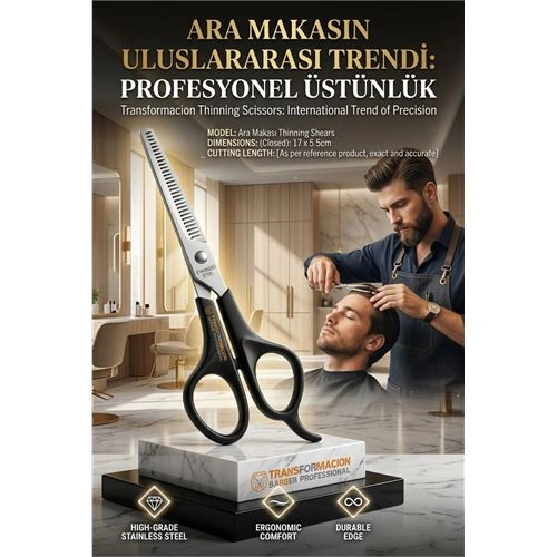 Profesyonel Çelik Berber Kuaför Ara Makası | Berber Kuaför Saç İnceltme Makası  716939