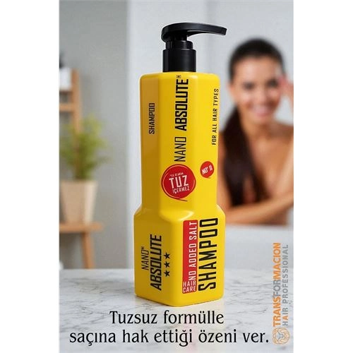 Profesyonel Nano Absolute Tuzsuz Şampuan – 1000 ml, Tüm Saç Tipleri 722113
