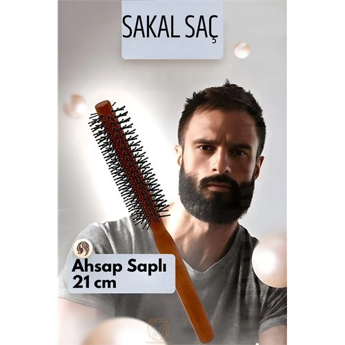Sakal Fırçası Saç Fırçası ve Fön Fırçası Ahşap Saplı 721203