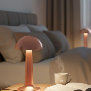 Şarjlı Mantar Masa Lambası 3 Seviyeli Dokunmatik LED USB Şarj Özellikli