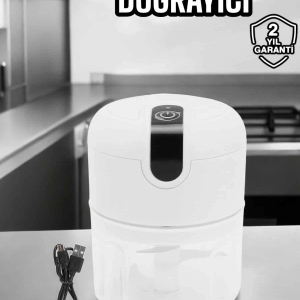 Şarjlı Mini El Rondosu Doğrayıcı Taşınabilir 250 ml Çelik Bıçaklı