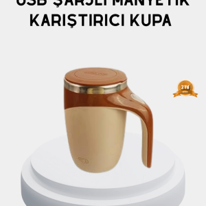 Şarjlı Otomatik Karıştırıcı Kupa Manyetik Mix Kupa Paslanmaz Çelik İç Astar