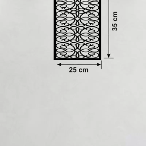 Sarmaşık ve Yaprak Motifli Ahşap Duvar Tablosu - 25x35 cm Lazer Kesim Dekoratif Pano