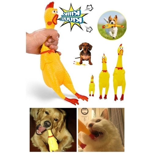 Ses Çıkaran Tavuk Kedi Köpek Oyuncağı 38 cm
