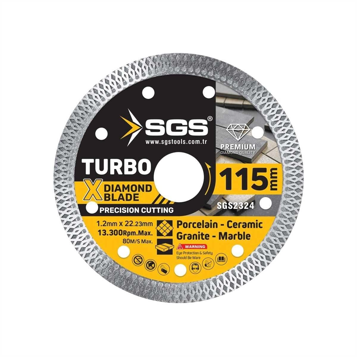 Sgs 2324 Seramik Hassas Fayans Kesici İnce 115X1,2X22