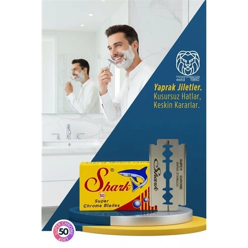 Shark Super Chrome 50’li Premium Paket - Profesyonel Jilet 719623