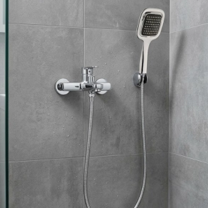 Siyah Duş Seti El Duşu Başlığı Spiral Hortum Dayanıklı Banyo Duş Aksesuarı
