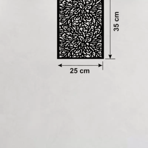 Soyut Mercan ve Hücre Dokulu Ahşap Duvar Tablosu - 25x35 cm Lazer Kesim Dekoratif Pano