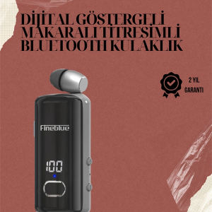 Su Geçirmez Fineblue F580 Kulaklık – Dijital Ekranlı, Klipsli
