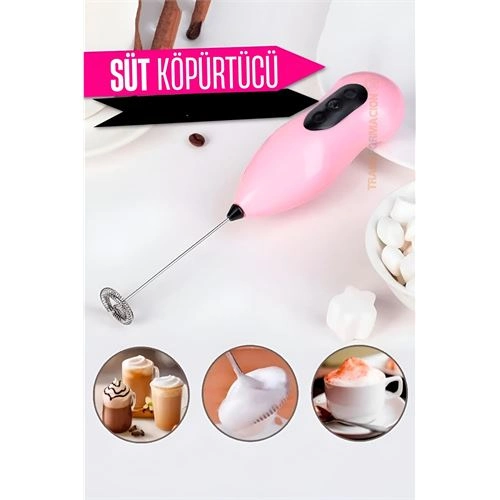 Süt Köpürtücü Kahve Karıştırıcı Mini Pilli Mixer Çırpıcı 720459