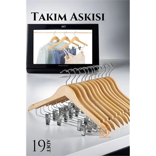 Takım Askısı Ceket Etek Pantolon Kıskaçlı 19 ADET 720503
