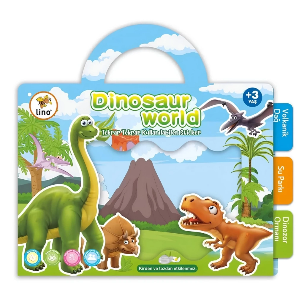 Tekrar Kullanılabilen Sticker Dinosaur World